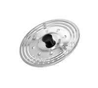 Couvercle multifonction en acier inoxydable Ø 21 cm. Utilisation du couvercle anti-éclaboussures et égouttoir. Couvercle réglable. Différentes dimensions