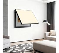 Couvercle mural moderne pour panneau électrique, boîte à fusibles décorative de couleur unie, boîte à fusibles pour armoire, boîte de distribution d'énergie rabattable (style E, 45 x 35 cm)