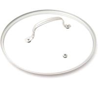 Couvercle Nuwave de 17,5cm en verre trempé ventilé pour casserole de 1,9L, Compatible four jusqu’à 176,67°C, compatible lave-vaisselle, antichoc, nettoyage facile, poignée et rebord en acier inox