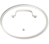 Couvercle Nuwave de 23,4cm en verre trempé ventilé pour casserole de 4,7L/7,6L et poêle de 24cm, Compatible four jusqu’à 176,67°C, compatible lave-vaisselle, antichoc, poignée et rebord en acier inox