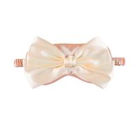 Couvercle oculaire doux en noir de couleur Boupon de conception de nœud à bownot en profondeur Masque de sommeil pour les femmes voyage en velours doux coton (Rose)