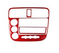 Couvercle panneau cadre Pour Civic 2001 2002 2003 2004 2005 Accessoires Fibre De Carbone Intérieur De Voiture AC Panneau De Commande Garniture Autocollant Décoration