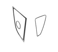 Couvercle panneau cadre Pour Corvette C7 2014-2019 Serrures Porte En Fibre Carbone Panneau De Haut-parleur Audio Accessoires Intérieurs De Voiture Autocollants Décoratifs