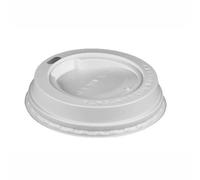 Couvercle Papstar 14809 pour les tasses à passer au papier de 8 cm de diamètre. Lot de 100 en polystyrène Blanc