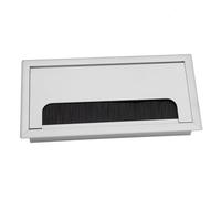 Couvercle Passe Câbles Fil Carrée pour encastrer sur Table de Bureau Organisateur de Cables, Aluminium Passage de Câble Cache-Câble (Medium)