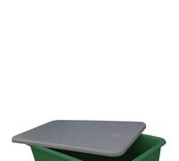 Couvercle plat gris pour bac PFV 200 litres bas - CEMO - 1169