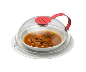 Couvercle Plat Micro-Ondes Protecteur Anti-Éclaboussures avec Poignée | Couvercle pour Plat Éclaboussures Micro-Ondes Servir pour Préparation Repas Soupes Restes Sauces Fruits
