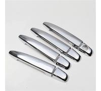 Couvercle Poignée Porte Extérieure Voiture Garniture Poignée Porte Voiture Pour Toyota Pour Previa Pour Estima Pour Tarago (2007-2017) Noir Brillant Sans Ou Avec 2 Boutonnières Housses(Argent 2)