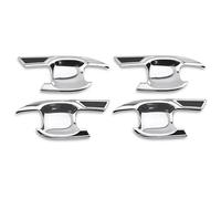 Couvercle Poignée Porte Voiture Pour T&oyota Pour Highlander XU70 2020-2023 Garniture En Fibre Carbone ABS Poignées Porte Couvercle Cuvette Protection Autocollant Pièces Moulage(B Silver)