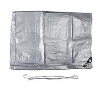 Couvercle Poly TARP - Double Argent épais, imperméable, Isolant Thermique, à l'épreuve du Soleil, épreuve de déchirure, Polyvalent - 13,12 Pieds de Largeur 19,69 Pieds Longueur