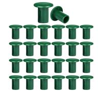 Couvercle pour bâtons de bois, embout pour pieux pour , décorations pour bâtons de jardin en caoutchouc souple de 48 pièces | capuchons pour canne d'extérieur verts, capuchons de