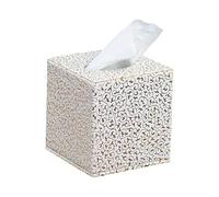 Couvercle pour boîte à mouchoirs Couvercle de boîte à mouchoirs Pratique, carré, Support Distributeur Tissu en Cuir PU Motifs Exquis Accessoires indispensables pour la Maison(Gold)