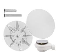 Couvercle pour écoulement de Douche, Ø 115 mm, adapté à de Nombreuses Garnitures d'écoulement dans la Douche, la Baignoire, avec vis M4x18 et M4x25, Couvercle d'écoulement de Douche