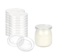 Couvercle pour Pot de Yaourt,53mm,LOT 12 Capuchon pour Yaourtière SEB - Capsules de Pot Yaourt Couvercle Rond en PE (5.3mm,rond)