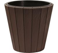 Couvercle pour pot WOODE plastique brun foncé d39x37cm