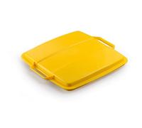 Couvercle pour poubelle carrée Durabin 90 litres - Jaune