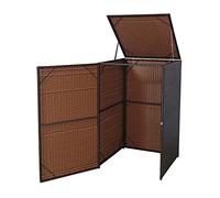 Couvercle pour Poubelle HWC-E25, boîte à Poubelle, 120l - Brun