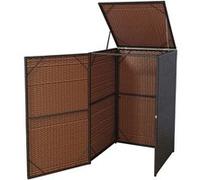 Couvercle pour poubelle MENDLER HWC-E25, boîte à poubelle, 120l brun G