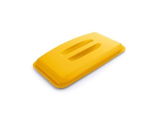 Couvercle pour poubelle rectangulaire Durabin 60 litres - Jaune
