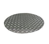 Couvercle pour puits rond type S1 tôle cannelée en aluminium Ø 500 jusqu'à Ø 950 mm (Ø950-5/6,54AluRiffel)
