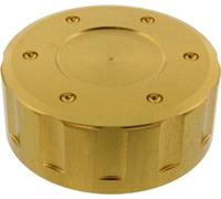 Couvercle pour réservoir de liquide de frein JMP 42mm aluminium or, Yamaha YZF-R6 , Kawasaki ZX-6R WR R / X 125 / 250 / 300 / 320 / 321 / 600 / 650 / 660