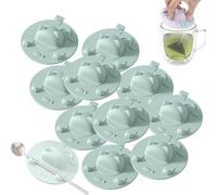 Couvercle pour Sachet de Thé, Porte-Sachet de Thé En Silicone avec Couvercle et Motif Chat Mignon, RéUtilisable, LéGer (10 Cm), Compatible Lave-Vaisselle, IdéAl pour Le Café(Green,43 EU)