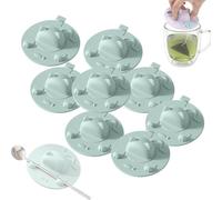 Couvercle pour Sachet de Thé, Porte-Sachet de Thé En Silicone avec Couvercle et Motif Chat Mignon, RéUtilisable, LéGer (10 Cm), Compatible Lave-Vaisselle, IdéAl pour Le Café(Green,39 EU)