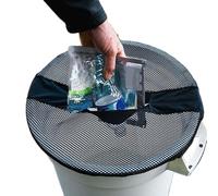 Couvercle pour Seau de 19 Litres - Topper de Conversion avec Ouverture Maillée pour Poubelle Maritime et Organisation du Matériel de Pêche,Accessoires Pêche Bateau Filet Élastique Organisation Équipem