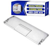 Couvercle pour Tiroir Congelateur Frigo 460x160 mm avec Code D'origine 4331795000 pour Beko pour Arcelik C00867958 pour Whirlpool pour Bauknecht Refrigerateur Congelateur - MONTERAL