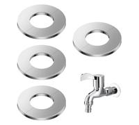 Couvercle pour tuyaux de toilette - Kit de plaques de recouvrement robustes pour robinets de douche avec quatre anneaux de rosace qui assurent une finition propre autour des ouvertures de valve