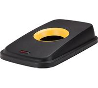 Couvercle PP-CP-70 jaune B290 pour collecteur de tri 55/70l avec fente pour bouteilles ROTHO