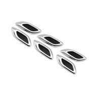 Couvercle Prise d'air Garniture garde-boue voiture, 2/6 pièces, couvercle capot universel d'admission décoratif, pare-chocs à flux d'air(6PCS-Silvery)
