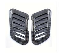 Couvercle Prise d'airécope de capot Autocollant décoratif universel en Fiber carbone, 2 pièces, capot ventilation latérale voiture, sortie d'air(Carbon fibre)