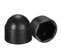 Couvercle protection boulon écrou SOURCING MAP M8 Capuchon à dôme PP Cache-vis Noir 50Pcs