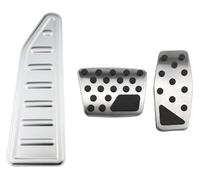 couvercle protection pédale Pour Jeep Pour Renegade AT 2015-2022 Cache-pédales D'accélérateur Et De Frein Bandes Maintien Pédales Voiture Accessoires(AT With Silver Rest)