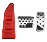 couvercle protection pédale Pour Jeep Pour Renegade AT 2015-2022 Cache-pédales D'accélérateur Et De Frein Bandes Maintien Pédales Voiture Accessoires(AT With Red Rest)