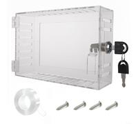 Couvercle Protection Thermostat pour ps Anti-Jaunissement Couvercle | Verrou intégré, 2 clés incluses, plastique transparent , empêche ajustements non autorisés