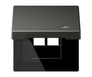 Couvercle rabattable rétroc. symbole LAN LS, couleur anthracite (référence : JUNG AL2990KLLANAN)