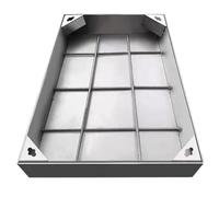 Couvercle rectangulaire en acier inoxydable 304 - Design encastré - 55 x 100 cm - Durable, idéal pour un drainage intérieur/extérieur