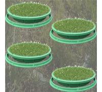 couvercle regard invisibles Couvercle De Chambre D'inspection Encastré Pour Trottoirs, Autoroutes, Quais Et Zones Résidentielles, Cadre Invisibles En Résine Robuste(4 pcs,DIA 50CM)