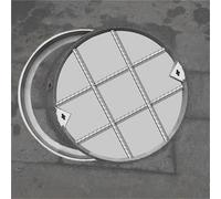 couvercle regard invisibles Couvercle De Fosse Septique Robuste En Acier Inoxydable 304, Grand Format, Encastré, Avec Cadre Et Crochets Levage, Pour Résidentielle(H 5cm/2in,DIA 62cm/24in)
