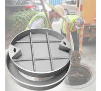 couvercle regard invisibles Couvercle De Regard D'égout Rond En Acier Inoxydable Pour Jardins/allées/domestiques, Couvercle Regard Circulaire Invisible, Conception(H 5cm/2in,DIA 66cm/26in)