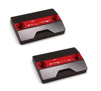 Couvercle Réservoirs pour Varadero XL1000 XL125 XL 1000 125 V Accessoires Moto CNC Réservoir De Frein Avant Couvercle du Réservoir De Liquide Bouchon De Tasse D'huile(Red)