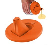 Couvercle rétractable avec bec verseur pliable et trou d'aération pour un versement facile - Seau de peinture hermétique en plastique ABS 20 cm (orange)