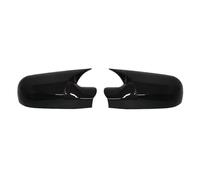 Couvercle Rétroviseur Boîtier Compatible Avec Megane MK2 2002 2003 2004 2005 2006 2007 2008 2009 Voiture Carbone Portière Arrière Pour Vue Rétroviseur Coque Capot Style Pièces(Bright black)