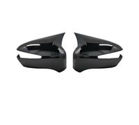 Couvercle Rétroviseur Lot de 2 coques de rétroviseur latéral de porte pour Civic 8e 2006-2011, style fibre de carbone Côté Rétroviseurs Coque(Black)