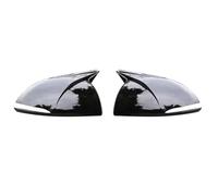 Couvercle Rétroviseur Lot de 2 coques de rétroviseur pour Hyundai pour Sonata DN8 2020 2021, coque noire brillante en carbone, accessoire de voiture Côté Rétroviseurs Coque(Bright black)