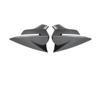 Couvercle Rétroviseur Lot de 2 coques de rétroviseurs latéraux de voiture noires brillantes pour Seat Leon MK3 MK3.5 5F ST pour FR pour Cupra 2013-2019 Côté Rétroviseurs Coque(Carbon Fiber)