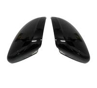 Couvercle Rétroviseur Lot de 2 garnitures de rétroviseur de rechange pour portière latérale de voiture, aspect noir/carbone, pour Peugeot 208/2008 2012-2018 Côté Rétroviseurs Coque(Black)