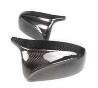 Couvercle Rétroviseur pour BMW pour X5 E70 pour X6 E71 2008-2013 2 Pièces Rétroviseur Latéral Modifié Style Voiture Noir Brillant Motif en Fiber Carbone Capuchons Couverture Miroir Coques Rétroviseur